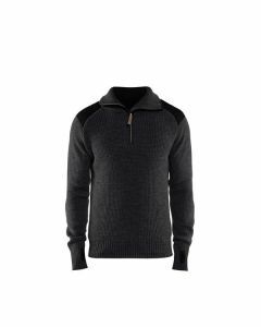 Blaklader Wollen Sweater grijs/zwart - maat L