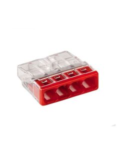 Steekklem 4x 0,5-2,5mm² rood (10 stuks)