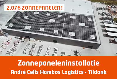 Zonnepaneleninstallatie bij André Celis Hambos Logistics