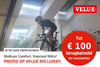 Promo Velux Rolluiken: krijg tot €100 terugbetaald !