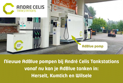 Nieuwe AdBlue pompen bij André Celis Tankstations