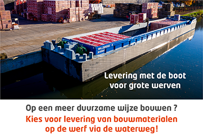 Levering bouwmaterialen per schip voor grote werven