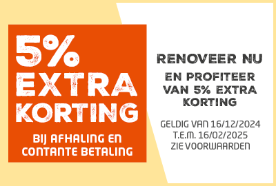 Renovatiefolder: 5% korting op alles!