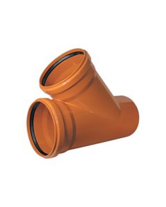 Nicoll PVC Y-stuk 45° M/M/S Ø110 oranje