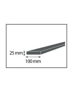 Voliges ruw gedrenkt RND 25x100mm (lengte 2,70m)