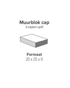 Scheys Stackton Muurblok Cap 20x25x6 Bruin-zwart