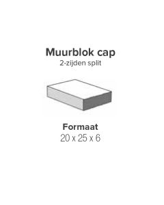 Scheys Stackton Muurblok Cap 20x25x6 Zwart