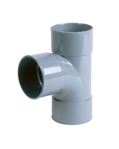 Nicoll PVC T-stuk 87° M/M Ø75 grijs