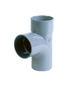 Nicoll PVC T-stuk 87° M/S Ø75 grijs