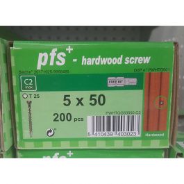 PFS Hardhoutschroef VZK Staal 4 x 50 mm